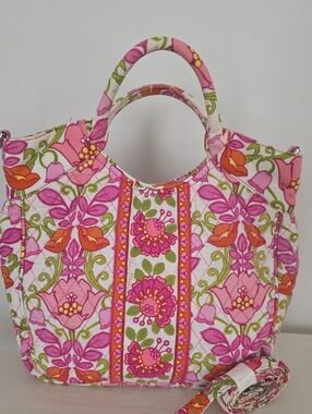 Vera Bradley Floral Pink Quilted Tote Bag